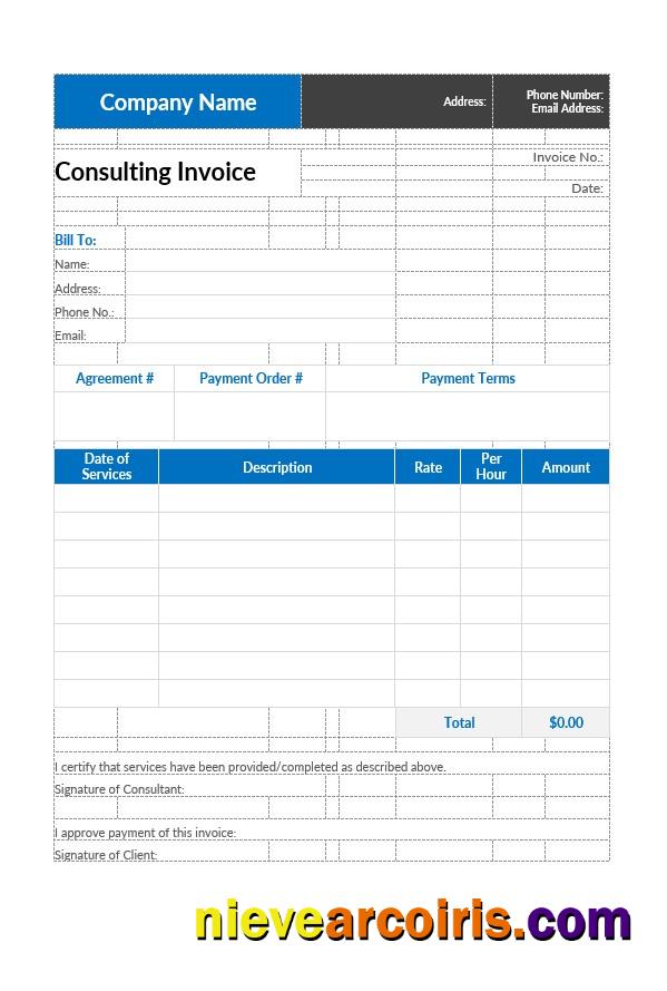 Consulting Invoice.